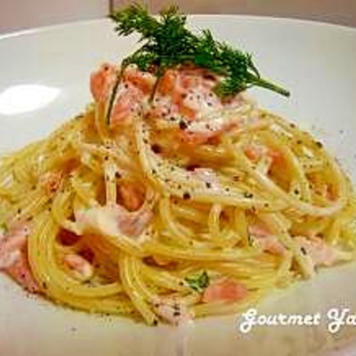 和えるだけ サーモンとサワークリームのパスタ レシピ 作り方 By グルヤマ 楽天レシピ